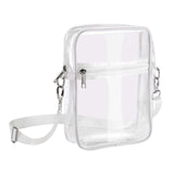 Maxbell PVC Clear cross body Purse Bag with Adjustable Strap for Stadium Work Travel