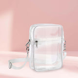 Maxbell PVC Clear cross body Purse Bag with Adjustable Strap for Stadium Work Travel