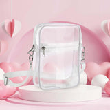 Maxbell PVC Clear cross body Purse Bag with Adjustable Strap for Stadium Work Travel