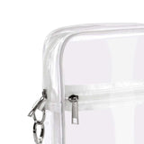 Maxbell PVC Clear cross body Purse Bag with Adjustable Strap for Stadium Work Travel