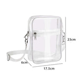 Maxbell PVC Clear cross body Purse Bag with Adjustable Strap for Stadium Work Travel