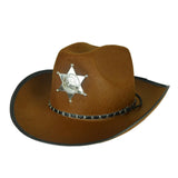 Maxbell Women Men Western Cowboy Hat Sun Hat with String Jazz Hat Gentleman Hat Coffee