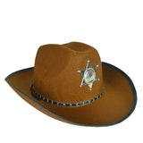 Maxbell Women Men Western Cowboy Hat Sun Hat with String Jazz Hat Gentleman Hat Coffee