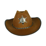 Maxbell Women Men Western Cowboy Hat Sun Hat with String Jazz Hat Gentleman Hat Coffee