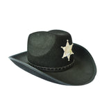 Maxbell Women Men Western Cowboy Hat Sun Hat with String Jazz Hat Gentleman Hat Black