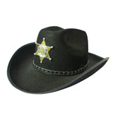 Maxbell Women Men Western Cowboy Hat Sun Hat with String Jazz Hat Gentleman Hat Black