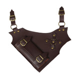 Maxbell PU Leather Sword Display Belt Sheath for Halloween Accessories Fashion Style Brown