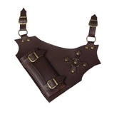 Maxbell PU Leather Sword Display Belt Sheath for Halloween Accessories Fashion Style Brown