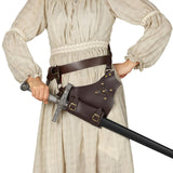 Maxbell PU Leather Sword Display Belt Sheath for Halloween Accessories Fashion Style Brown