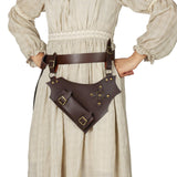 Maxbell PU Leather Sword Display Belt Sheath for Halloween Accessories Fashion Style Brown