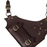 Maxbell PU Leather Sword Display Belt Sheath for Halloween Accessories Fashion Style Brown