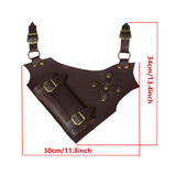 Maxbell PU Leather Sword Display Belt Sheath for Halloween Accessories Fashion Style Brown