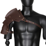 Maxbell Adults Chest Harness Cape for Masquerade Fancy Dress Party Halloween Dark Brown
