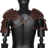 Maxbell Adults Chest Harness Cape for Masquerade Fancy Dress Party Halloween Dark Brown