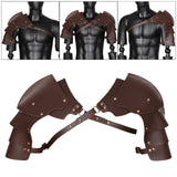 Maxbell Adults Chest Harness Cape for Masquerade Fancy Dress Party Halloween Dark Brown