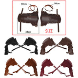 Maxbell Adults Chest Harness Cape for Masquerade Fancy Dress Party Halloween Yellow Brown