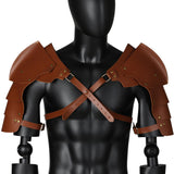 Maxbell Adults Chest Harness Cape for Masquerade Fancy Dress Party Halloween Yellow Brown