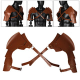Maxbell Adults Chest Harness Cape for Masquerade Fancy Dress Party Halloween Yellow Brown