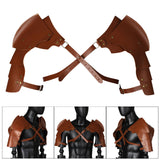 Maxbell Adults Chest Harness Cape for Masquerade Fancy Dress Party Halloween Yellow Brown