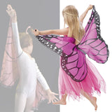 Maxbell Butterfly Wing Costume Prop Party Favor Elf Birthday Children Kids pink 1