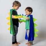 Maxbell Dinosaur Costume Cape Cosplay Stage Performances Carnival Prop for Kids black and yellow