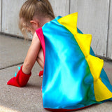 Maxbell Dinosaur Costume Cape Cosplay Stage Performances Carnival Prop for Kids black and yellow