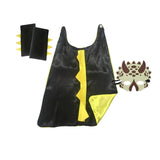 Maxbell Dinosaur Costume Cape Cosplay Stage Performances Carnival Prop for Kids black and yellow