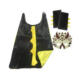 Maxbell Dinosaur Costume Cape Cosplay Stage Performances Carnival Prop for Kids black and yellow