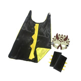 Maxbell Dinosaur Costume Cape Cosplay Stage Performances Carnival Prop for Kids black and yellow