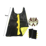 Maxbell Dinosaur Costume Cape Cosplay Stage Performances Carnival Prop for Kids black and yellow