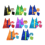 Maxbell Dinosaur Costume Cape Cosplay Stage Performances Carnival Prop for Kids black and yellow