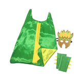 Maxbell Dinosaur Costume Cape Cosplay Stage Performances Carnival Prop for Kids green and yellow