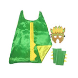 Maxbell Dinosaur Costume Cape Cosplay Stage Performances Carnival Prop for Kids green and yellow