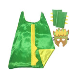 Maxbell Dinosaur Costume Cape Cosplay Stage Performances Carnival Prop for Kids green and yellow