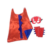 Maxbell Dinosaur Costume Cape Cosplay Stage Performances Carnival Prop for Kids red and lblue