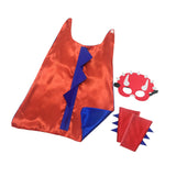 Maxbell Dinosaur Costume Cape Cosplay Stage Performances Carnival Prop for Kids red and lblue