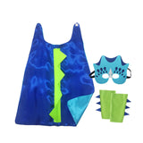 Maxbell Dinosaur Costume Cape Cosplay Stage Performances Carnival Prop for Kids blue light blue