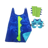 Maxbell Dinosaur Costume Cape Cosplay Stage Performances Carnival Prop for Kids blue light blue