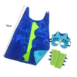 Maxbell Dinosaur Costume Cape Cosplay Stage Performances Carnival Prop for Kids blue light blue