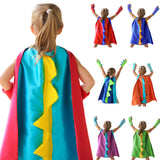 Maxbell Dinosaur Costume Cape Cosplay Stage Performances Carnival Prop for Kids blue light blue