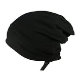 Maxbell Bonnet Sleep Caps Hair Cover wrap Protection for Daily Life and Sleep Black