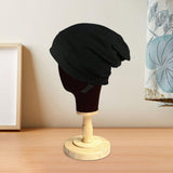 Maxbell Bonnet Sleep Caps Hair Cover wrap Protection for Daily Life and Sleep Black