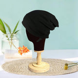 Maxbell Bonnet Sleep Caps Hair Cover wrap Protection for Daily Life and Sleep Black