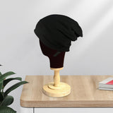 Maxbell Bonnet Sleep Caps Hair Cover wrap Protection for Daily Life and Sleep Black