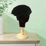 Maxbell Bonnet Sleep Caps Hair Cover wrap Protection for Daily Life and Sleep Black