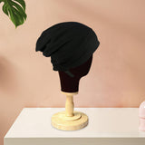 Maxbell Bonnet Sleep Caps Hair Cover wrap Protection for Daily Life and Sleep Black