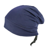 Maxbell Bonnet Sleep Caps Hair Cover wrap Protection for Daily Life and Sleep Navy Blue