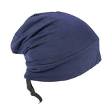 Maxbell Bonnet Sleep Caps Hair Cover wrap Protection for Daily Life and Sleep Navy Blue