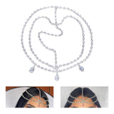 Maxbell Rhinestone Head Chain for Women Boho Hair Accessories Headpiece Layered