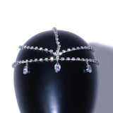 Maxbell Rhinestone Head Chain for Women Boho Hair Accessories Headpiece Layered